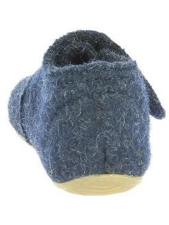 Woll-Hausschuhe in Dunkelblau