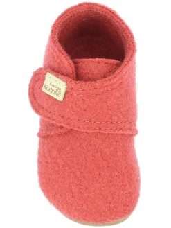 Woll-Hausschuhe in Rot
