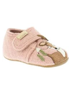 Woll-Hausschuhe "Rehkitz" in Rosa