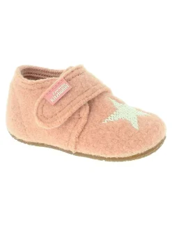 Woll-Hausschuhe "Sternchen" in Rosa