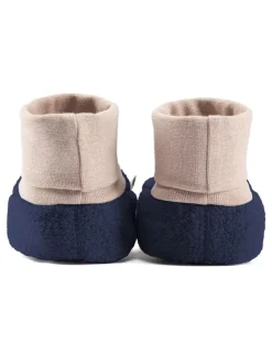 Wollwalk-Krabbelschuhe "Elias" in Dunkelblau