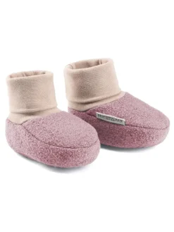 Wollwalk-Krabbelschuhe "Elias" in Rosa