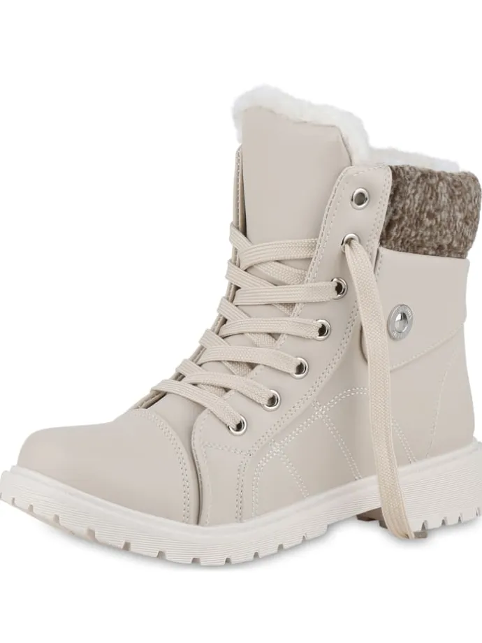 Worker Boots Anna in Beige