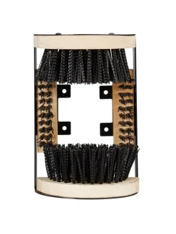 2x Schuhabstreifer in Schwarz/ Natur