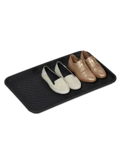 2x Schuhabtropfschale in Schwarz