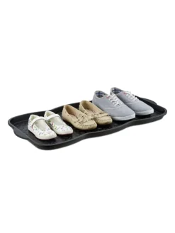 2x Schuhabtropfschale in Schwarz - (B)75 x (H)3 x (T)38 cm