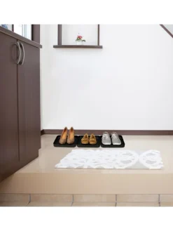 3x Schuhabtropfschale in Schwarz