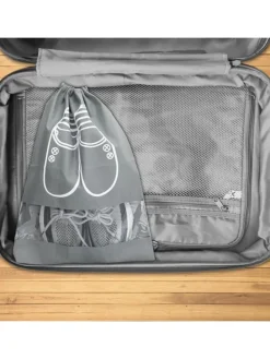 3x Schuhbeutel in GRAU