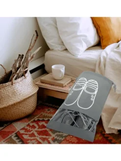 3x Schuhbeutel in GRAU