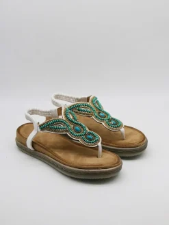 Zehensandalen in Weiß