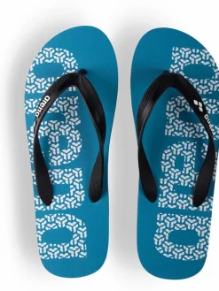 Zehentrenner in Blau/ Schwarz