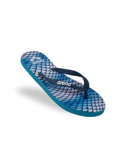 Zehentrenner in Blau/ Weiß