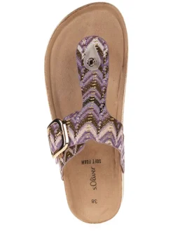 Zehentrenner in Bunt/ Lila