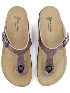 Zehentrenner in Bunt/ Rosa