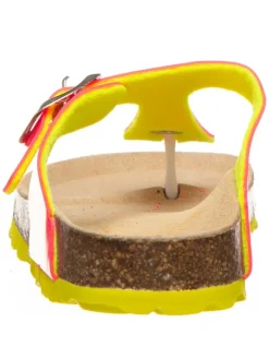 Zehentrenner in Fuchsia/ Gelb