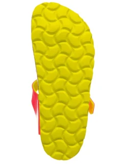 Zehentrenner in Fuchsia/ Gelb