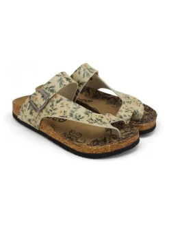 Zehentrenner in Gelb/ Grün