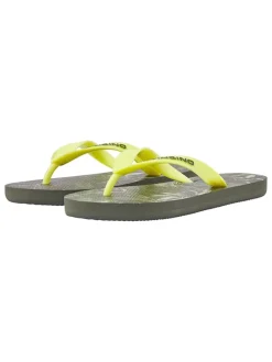 Zehentrenner in Grau/ Grün