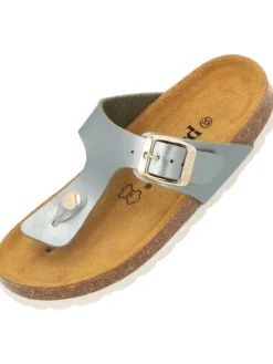 Zehentrenner in Grün Metallic