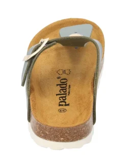 Zehentrenner in Grün Metallic