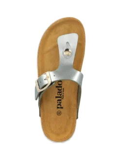 Zehentrenner in Grün Metallic