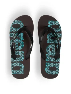 Zehentrenner in Khaki/ Türkis