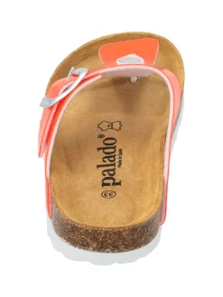 Zehentrenner in orange neon lack