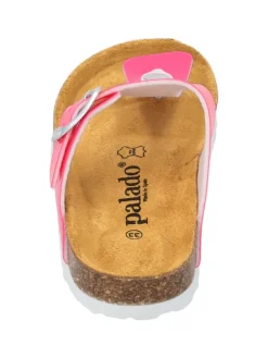 Zehentrenner in pink neon lack