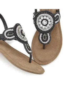 Zehentrenner in schwarz