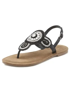 Zehentrenner in schwarz