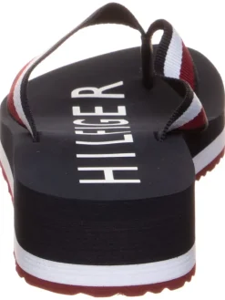 Zehentrenner in Schwarz/ Rot/ Weiß