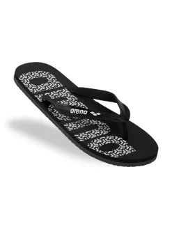 Zehentrenner in Schwarz/ Weiß