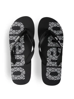 Zehentrenner in Schwarz/ Weiß