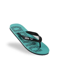 Zehentrenner in Türkis/ Schwarz