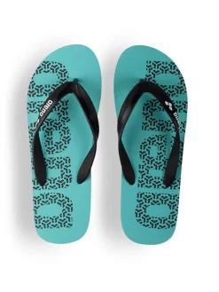 Zehentrenner in Türkis/ Schwarz