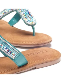 Zehentrenner in türkis-blau