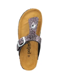 Zehentrenner in violett glitter