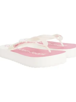 Zehentrenner in Weiß/ Rosa