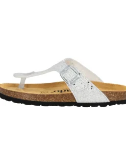 Zehentrenner in weiss glitter