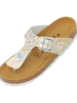 Zehentrenner in weiss/gold 70-7158-78-89