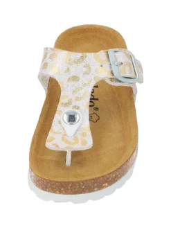 Zehentrenner in weiss/gold 70-7158-78-89