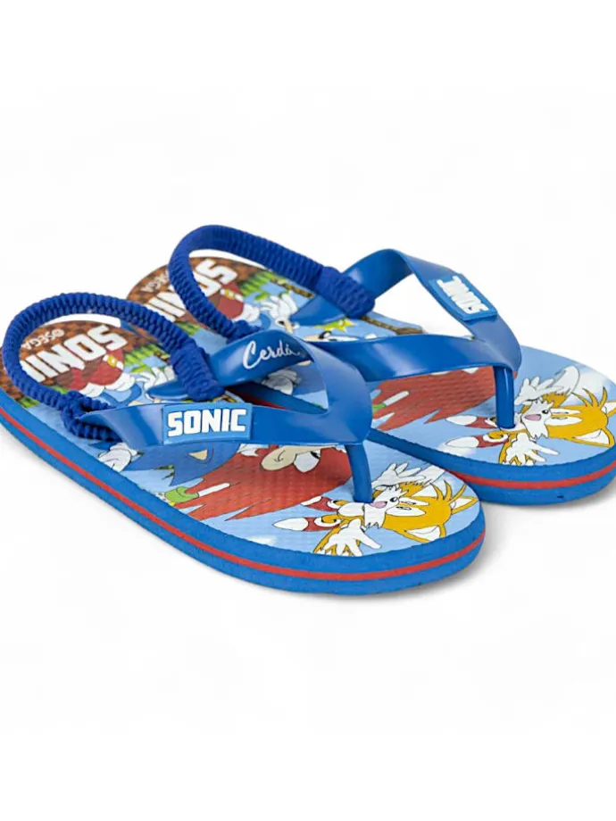 Zehentrenner Sonic The Hedgehog mit Riemchen in Blau